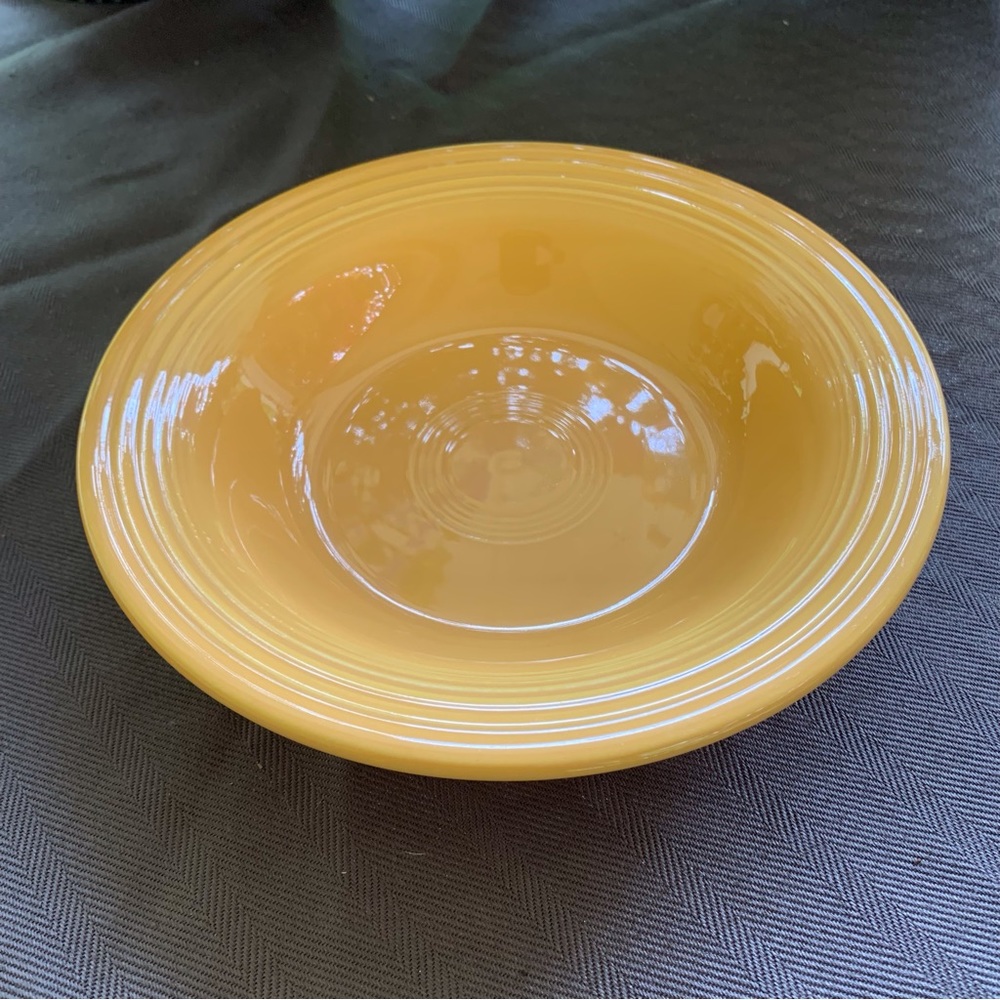 Vintage Fiesta Yellow Deep Plate / Wide Rimmed Bowl